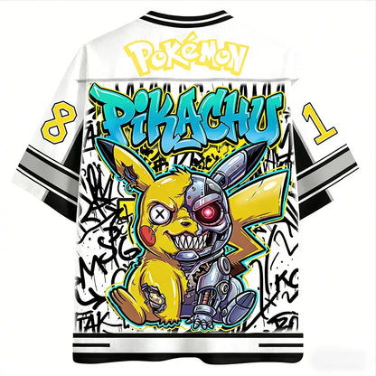 Unisex Anime Retro Mesh Sports Jersey T-Shirt