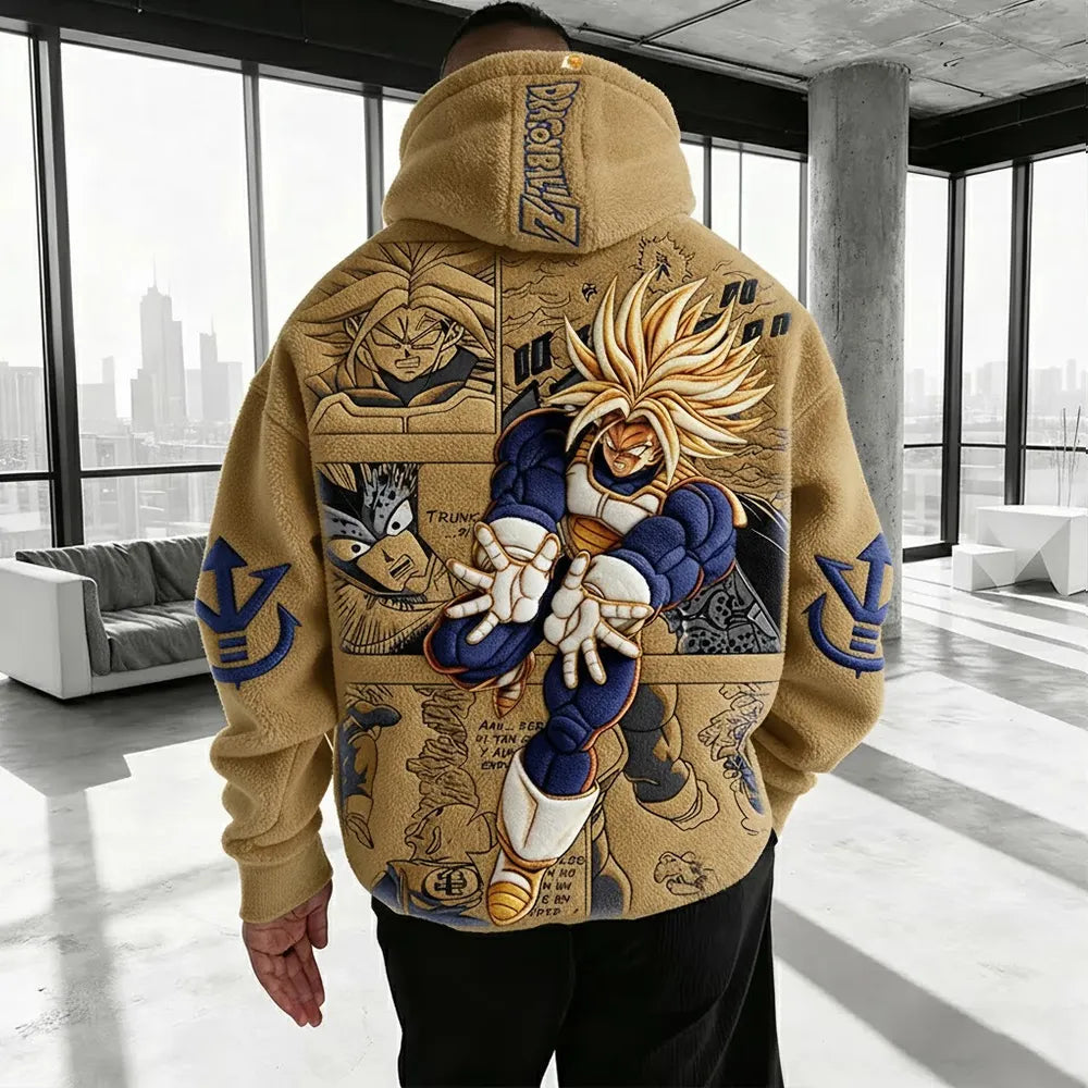 Color Blocked Plush Hoodie