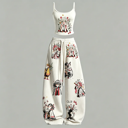 Top & Elasticated Trousers Two-Piece Set
